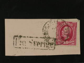 Sweden. Facit 54. Cancellations, DENMARK. NORDSJÆLLAND JB PKTsamt FRA SVERIGE inom ram …