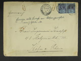 Britain. Michel 89 cover , 1887 Queen Victoria Jubilee Issue 2½ d violet on blue, two …