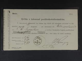 Sweden. Postal document. (Blankett n:r 137.), unusually early receipt for cash on …