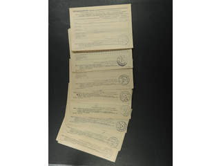 Sweden. Postal document. Bl. 301. (Mars 38.), fifty receipts for registered or insured …