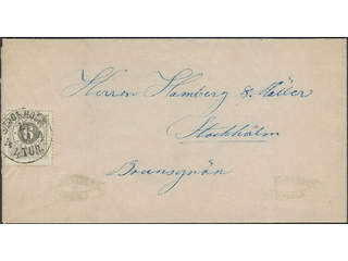 Sweden. Facit 20f on cover, 6 öre brownish olive-grey on beautiful printed matter sent …
