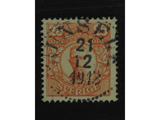 Sweden. Facit 86 used , 25 öre orange. EXCELLENT cancellation JUNSELE 21.12.1912. One …
