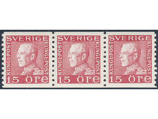 Sweden. Facit 177Ac2 ★★ , 15 öre carminish red, type II vertical perf on white paper in …