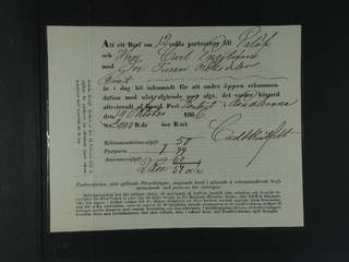 Sweden. Postal document. Unnumbered, early receipt for closed registered mail, regarding …
