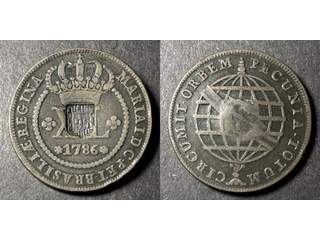 Brasilien Joao (VI) as Prince regent (1799-1816) 80 reis ND(1809) on 40 reis 1786, AU