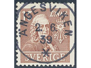Sweden. Facit 321B used , 1940 Royal Academy of Sciences 15 öre brown. EXCELLENT …