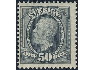 Sweden. Facit 59vm1 ★★, 1898 Oscar II 50 öre grey, inverted wmk. Very fresh. SEK 3000