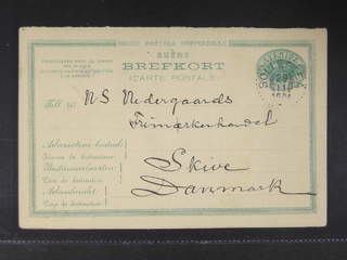 Sweden. Postal stationery, double postcard Facit bKd3 , Originating card 15 öre sent …