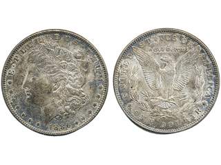 Coins, U.S.A. KM 110, 1 dollar 1886. XF.