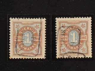 Sweden. Facit 61. GERMANY. Tysk stämpel KB AUS SCHWEDEN på två märken. Ett par mindre …