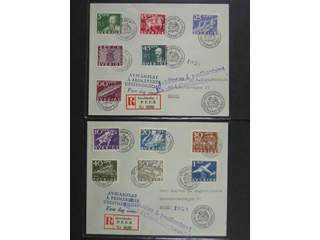 Sweden. Facit 246–57 cover , 1936-02-20. Tercentenary of the Post Office SET (12) …