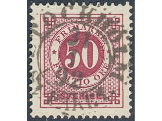 Sweden. Facit 48e used , 50 öre dark violet-carmine. EXCELLENT cancellation STOCKHOLM …