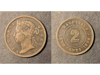 Mauritius Queen Victoria (1837-1901) 2 cents 1896, VF-XF