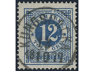 Sweden, Sverige, Sverige, Sverige. Facit 32b used, 12 öre deep blue. EXCELLENT …