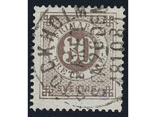 Sweden. Facit 35v12 used , 30 öre brown, white flaw in “3” = “80” variety. Beautiful …