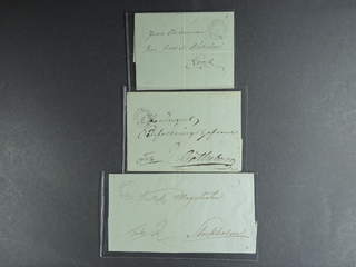 Sweden. K county. CARLSKRONA, arc postmark. Type 2 on three covers sent to Gothenburg, …