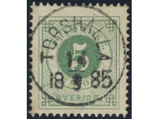 Sweden, Sverige, Sverige, Sverige. Facit 30j used, 5 öre yellowish green. EXCELLENT …