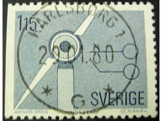 Sweden. Facit 1113B used , 1980 Renewable Sources of Energy 1.15 Kr grey-blue. EXCELLENT …