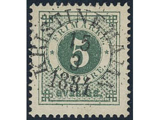 Sweden, Sverige, Sverige, Sverige. Facit 30h used, 5 öre bluish dark-green on soft …