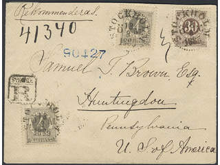 Sweden. Facit 29d, 35d on cover, 2x4+30 öre on SUPERB registered cover sent from …