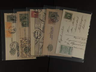 Sweden. Collection covers Gustaf V in medallion–coil stamps. Ten postcards sent to …