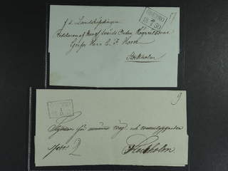 Sweden. T county. ÖREBRO 1847–1850, rectangular postmark. Type 5–6 on two covers sent to …