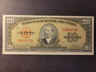 Cuba 20 pesos 1958, UNC