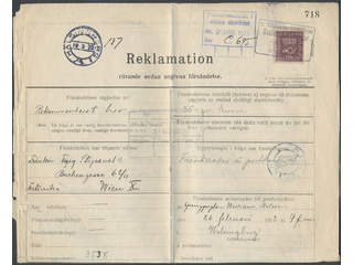 Sweden. Facit 162 on cover, 30 öre on foreign complaint regarding a missing registered …
