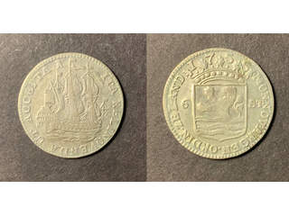 Nederländerna Zeeland 6 stuivers (scheepjesschelling) 1755, VF