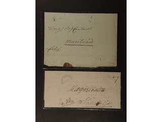 Sweden. A county. STOCKHOLM FR.BR. General mail. type 2 on two covers 1825-1827, of …