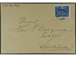 Sweden. Facit 201 on cover, 30 öre on 2-fold cover sent from ESLÖV 22.11.32 to Stockholm.