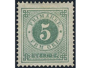 Sweden. Facit 30k (★), 5 öre dark green.