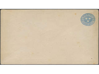 Sweden. Postal stationery, Stamped envelope, Facit Fk1IAb v.I, Stamped envelope 12 öre …