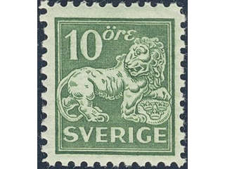 Sweden. Facit 144Cbcxz ★★, 10 öre green type I perf 9¾ on four sides, wmk lines + KPV. …