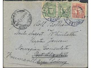 Sweden. Facit 79, 82 cover, 2×5+10 öre on cover sent from GÖTEBORG 1 LBR 22.12.13 to …