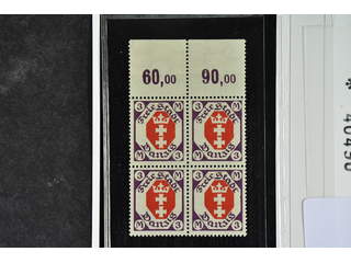 Germany Danzig. Michel 86 ★★ , 1921 Coat-of-arms 3 M brown-violet/carmine-red in block …