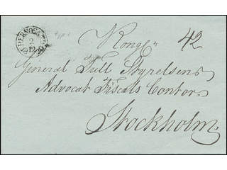 Sweden. Y county. HERNÖSAND 2.12.1830, arc postmark. Type 1 on cover sent to Stockholm. …