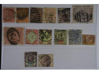 Britain. Used 1855-1887. All different, e.g. Mi 13z, 24, 40, 47, 70, 82-83, 92. Mostly …