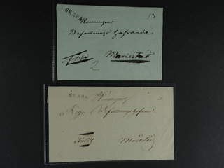 Sweden. R county. SKARA, straight postmark. Two covers sent to Mariestad. (2).