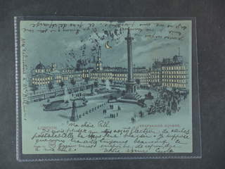 Britain. PostcardLondon, "Trafalgar Square", used card sent from PADDINGTON 15.MR.00 to …
