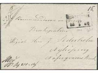 Sweden. E county. NORRKÖPING 29.5.1850, rectangular postmark. Type 5 on cover …