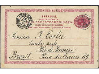 Sweden. Postal stationery, Single postcard, Facit bKe13, Postcard 10 öre sent from PKXP …
