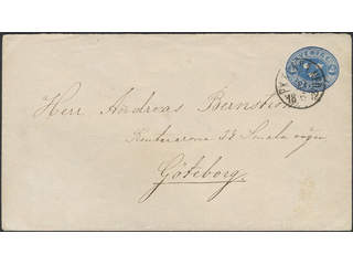 Sweden, Sverige, Sverige, Sverige. Postal stationery, Stamped envelope, Facit Fk1Ia, …