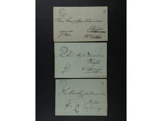 Sweden. R county. MARIESTAD 1836–1837, arc postmark. Type 2 on thirteen covers sent to …