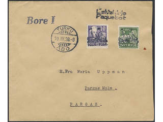 Sweden. Facit 143A, 259A cover , 5+10 öre on nice ship mail cover. The stamps with …