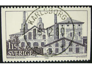 Sweden. Facit 1126 used , 1980 Hälsingland 1.15 Kr blue-lilac. EXCELLENT cancellation …