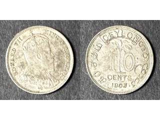 Ceylon Edward VII (1901-1910) 10 cents 1903, AU/UNC