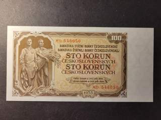 Czechoslovakia 100 korún 1953, UNC
