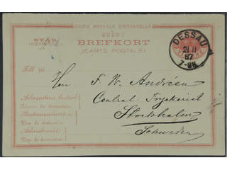 Sweden. Postal stationery, double postcard Facit bKd3 , Response card 10 öre sent from …