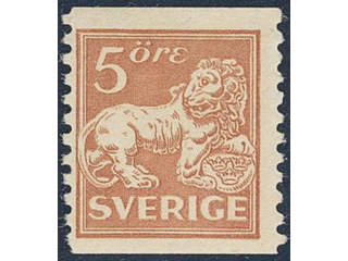Sweden. Facit 141Ab ★★ , 5 öre brownish dull red, type I. SEK 1500
